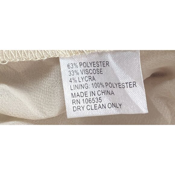 MADISON MARCUS Women Open Front Blazer Sz M Nude Long Sleeve Professional C-31 - Picture 12 of 13